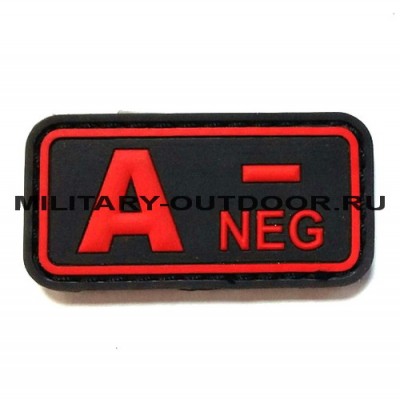 Патч A Neg- Black/Red PVC